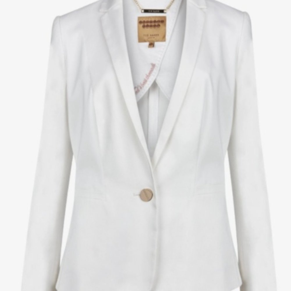 Ted Baker White Blazer - Size 0